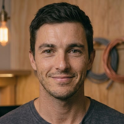 AI-generated portrait of Cole, Sweet Commute's AI host.