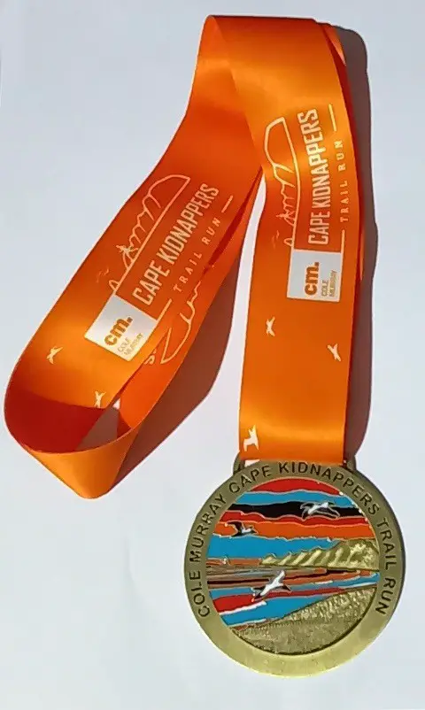 Cape Kidnappers Trail Run finishers medal